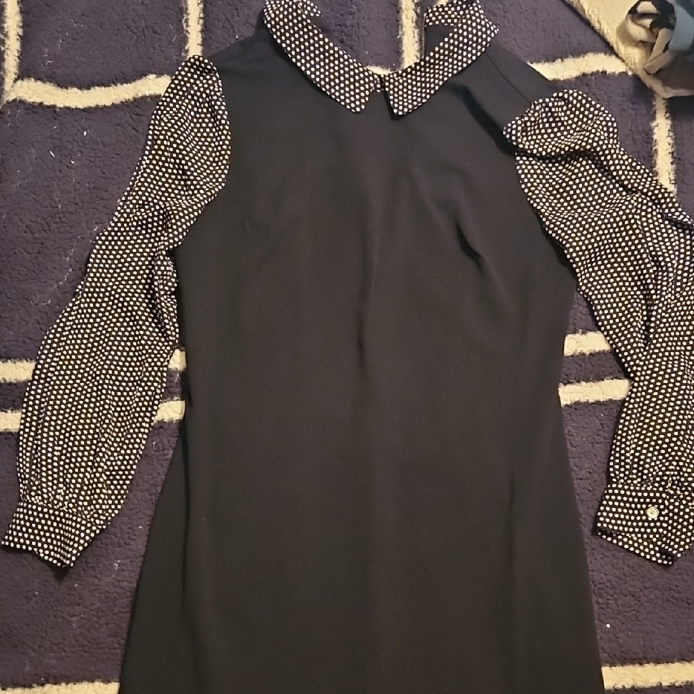 Tommy Hilfiger Black Dress with White Polka Dot Accents